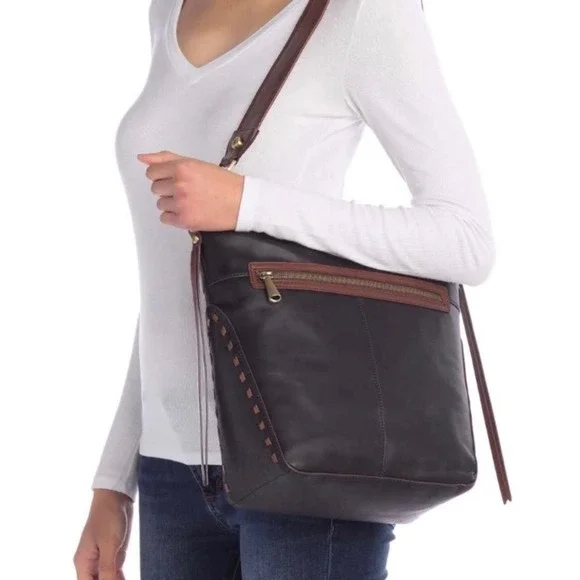 Hobo International Canyon Leather Shoulder Bag, Dark Brown